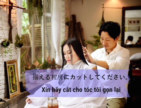 Một số từ vựng tiếng Nhật khi đi cắt tóc.
